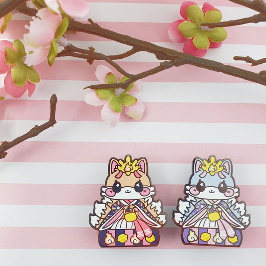 Girls Day Hinamatsuri Enamel Pins ~ Lady Kitsune