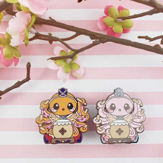 Girls Day Hinamatsuri Enamel Pins ~ Taiko Octopus