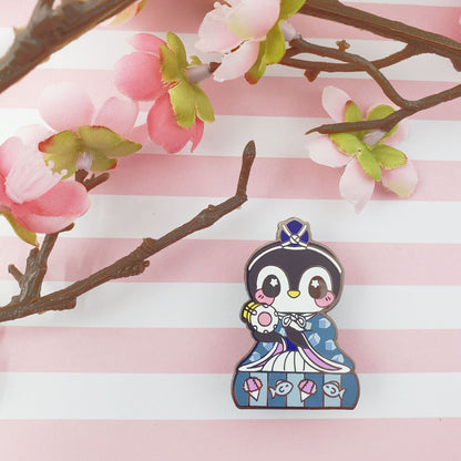 Girls Day Hinamatsuri Enamel Pins ~ Drummer Penguin