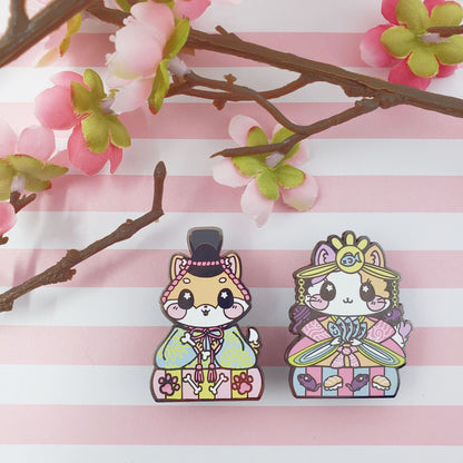 Girls Day Hinamatsuri Enamel Pins ~ Emperess Cat