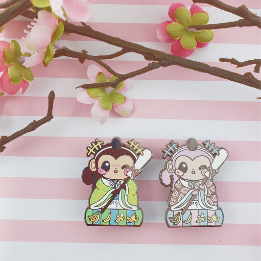 Girls Day Hinamatsuri Enamel Pins ~ Drunk Helper Monkey