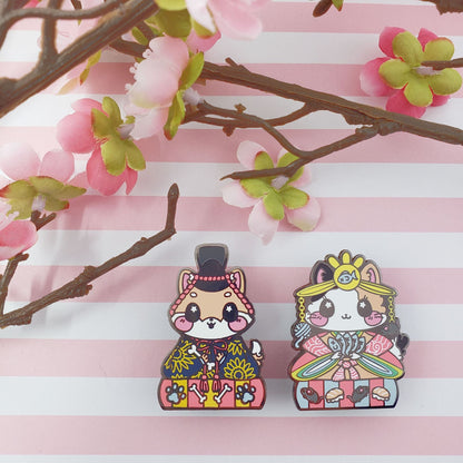 Girls Day Hinamatsuri Enamel Pins ~ Emperess Cat