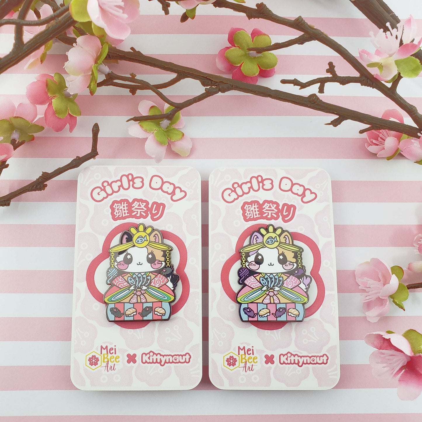 Girls Day Hinamatsuri Enamel Pins ~ Emperess Cat