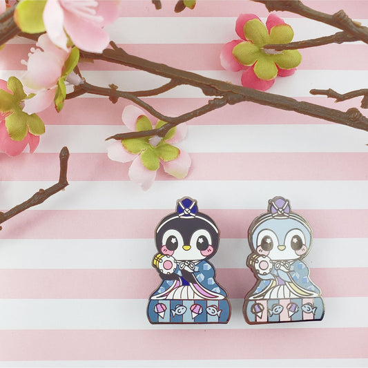 Girls Day Hinamatsuri Enamel Pins ~ Drummer Penguin