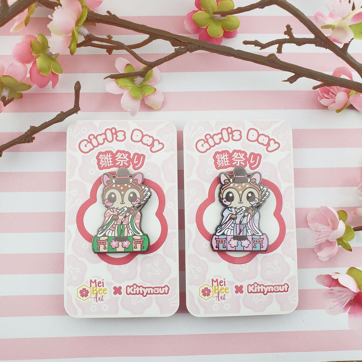 Girls Day Hinamatsuri Enamel Pins ~ Minister Fawn