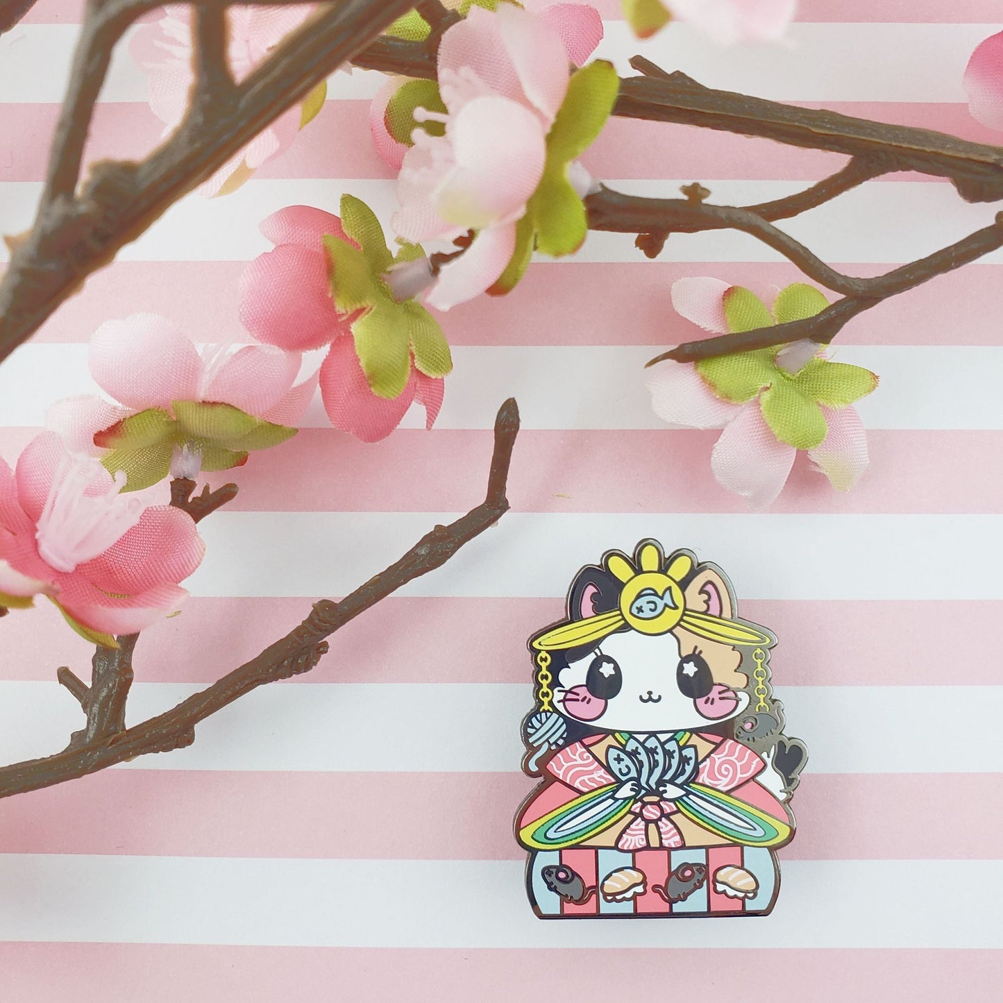 Girls Day Hinamatsuri Enamel Pins ~ Emperess Cat