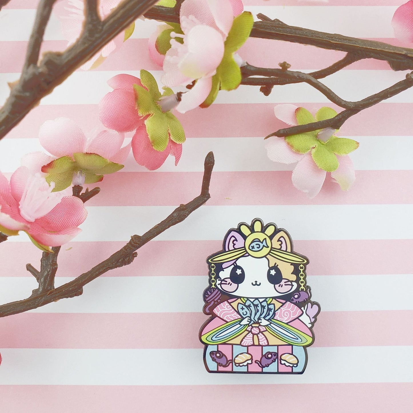 Girls Day Hinamatsuri Enamel Pins ~ Emperess Cat