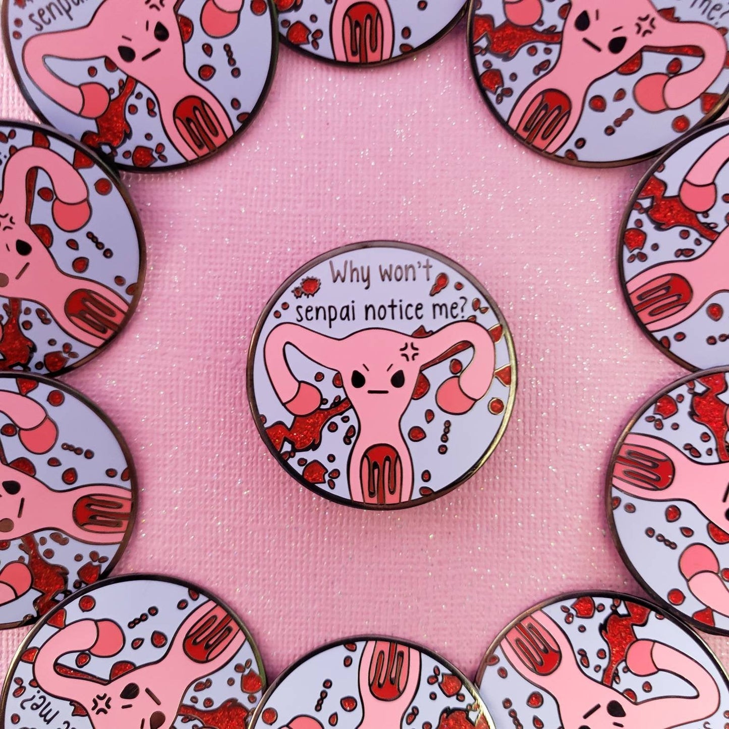 Yandere Uterus Hard Enamel Pin