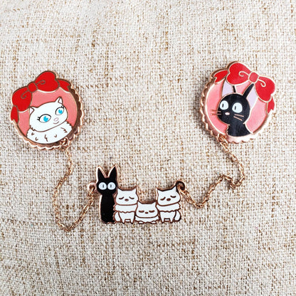 Happy Little Family Enamel Pin Collar Set