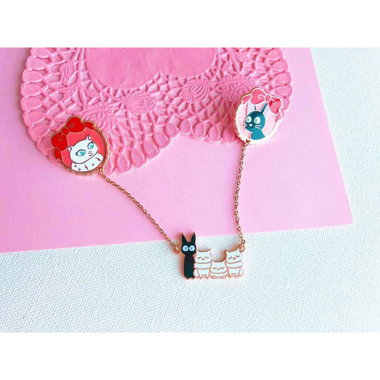 Happy Little Family Enamel Pin Collar Set