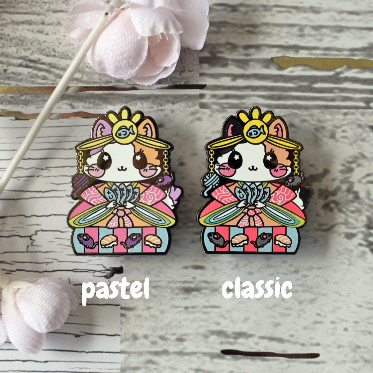 Girls Day Hinamatsuri Enamel Pins ~ Emperess Cat