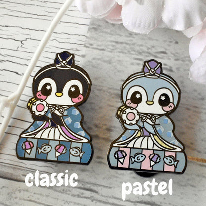 Girls Day Hinamatsuri Enamel Pins ~ Drummer Penguin