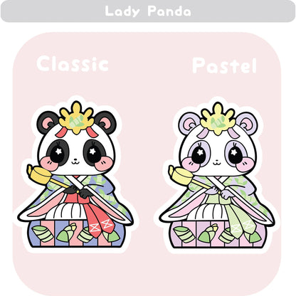 Girls Day Hinamatsuri Enamel Pins ~ Lady Panda