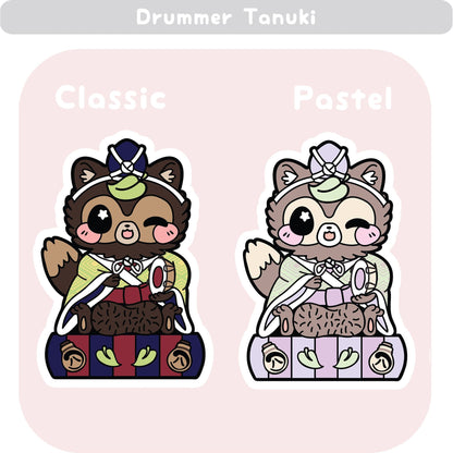 Girls Day Hinamatsuri Enamel Pins ~ Drummer Tanuki