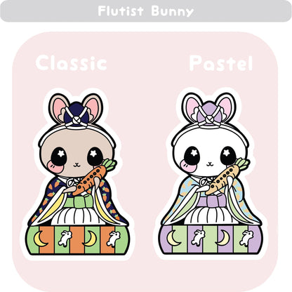 Girls Day Hinamatsuri Enamel Pins ~ Flutist Bunny