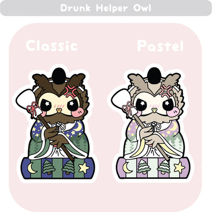 Girls Day Hinamatsuri Enamel Pins ~ Drunk Helper Owl