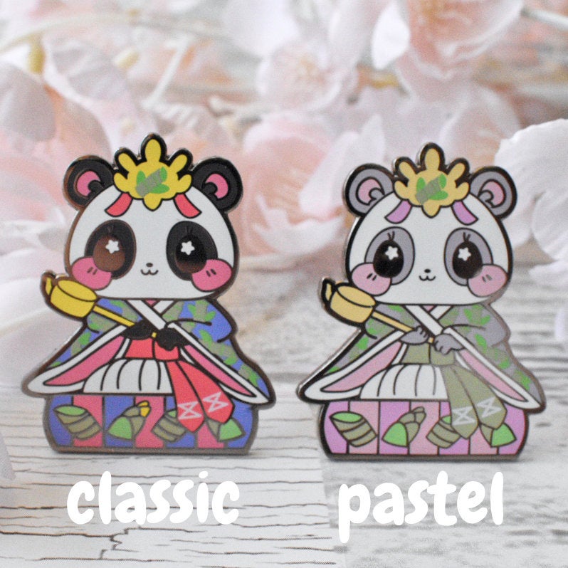 Girls Day Hinamatsuri Enamel Pins ~ Lady Panda