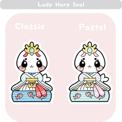 Girls Day Hinamatsuri Enamel Pins ~ Lady Harp Seal