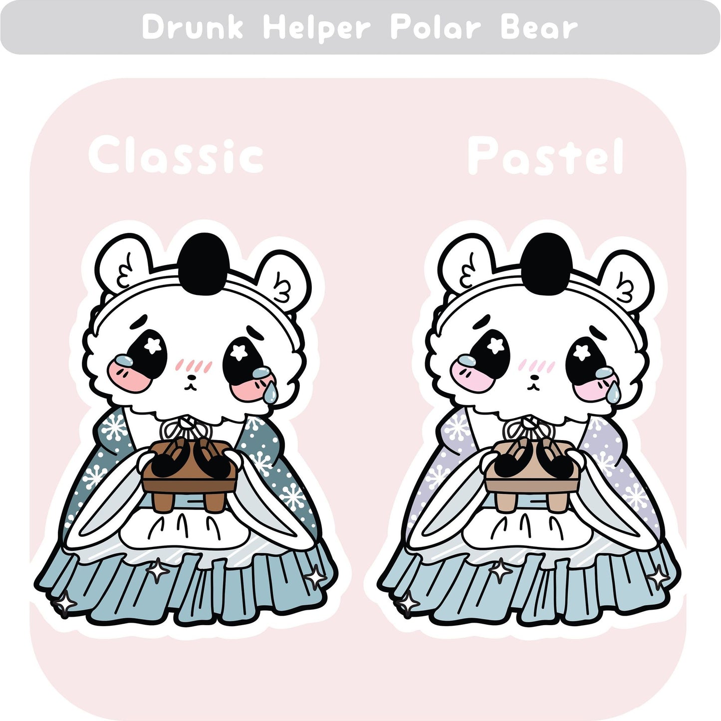 Girls Day Hinamatsuri Enamel Pins ~ Drunk Helper Polar Bear